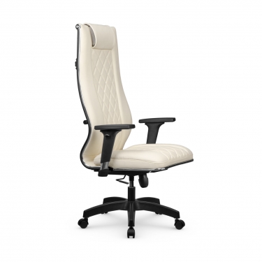 Кресло руководителя Метта Мetta L 1m 50M/2D Infinity Easy Clean MPES Комплект 8 Молочное