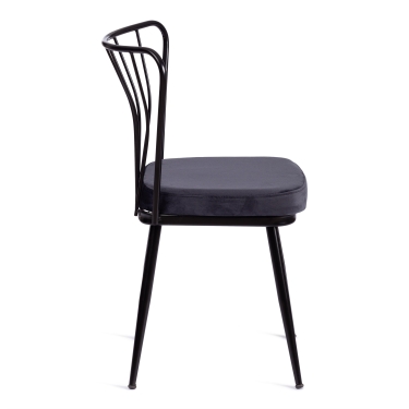 Стул Tetchair YANIS mod. 182 металл/вельвет, 42.5 х 50.5 х 82.5 см, black черный BF-16