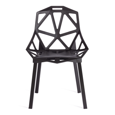 Стул Tetchair MEGATRON mod. PC60 пластик/металл, 54.5 х 60.5 х 82 см, Glossy black глянцевый черный