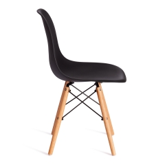 Стул Tetchair CINDY EAMES mod. 1801 дерево бук/металл/сиденье пластик, 45x51x82 см, Black черный