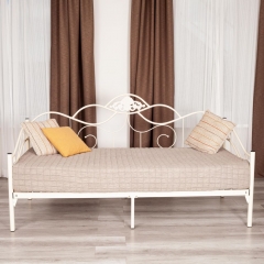 Кровать Tetchair Federica mod. AT-881 дерево гевея/металл, 90200 см Day bed, Белый butter white