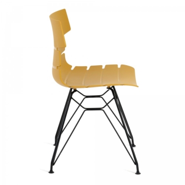 Стул Tetchair HANSEN mod. 622N / 1 шт. в упаковке пластик/металл, 51х47х80 см, высота до сиденья 45 см, оранжевый/черный