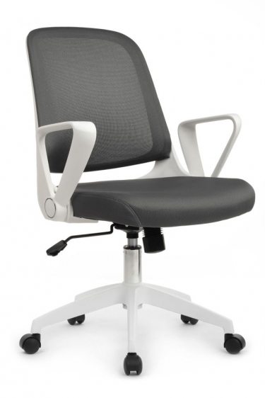 Кресло компьютерное Рива RV DESIGN W-158 white Серый