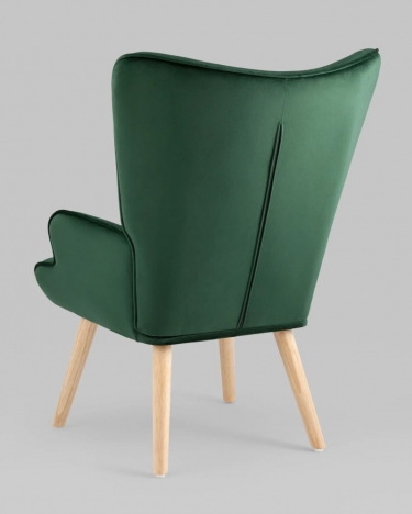 Кресло Stool Group Хью велюр Темно-зеленый