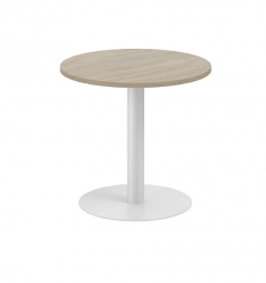 Стол переговорный круглый Норден Sigma SG.277.OD.GR Дуб темный Серебряный металлик