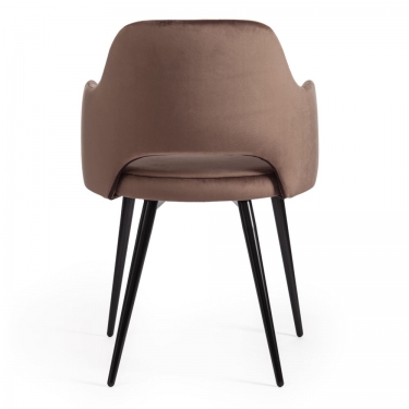 Стул Tetchair VALKYRIA mod. 711 / 1 шт. в упаковке ткань/металл, 55х55х80 см, высота до сиденья 48 см, коричневый barkhat 12/черный