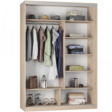 Шкаф-купе Аларти B-220х160х60-2ДВ-Графит-D9D9