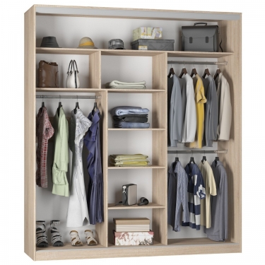 Шкаф-купе Аларти B-220х200х60-3Графит-D7D8D7