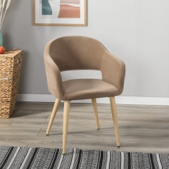 Кресло R-home Oscar Diag beige/нат.дуб
