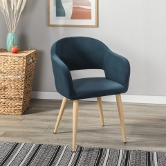 Кресло R-home Oscar Diag blue/нат.дуб