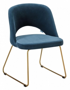 Кресло R-home Lars Diag blue/Линк золото
