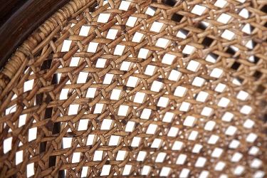 Комплект Tetchair PELANGI 02/15 стол со стеклом + 4 кресла без подушек ротанг, кресло 65х65х77см, стол диаметр 64х61см, walnut грецкий орех