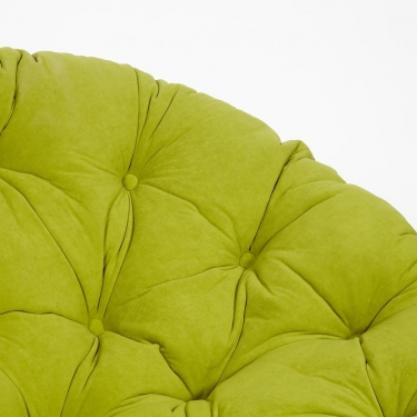 Кресло Tetchair PAPASAN 23/01 W /с подушкой/ диаметр подушки 125 см, 115х101х104 см, Antique brown античный черно-коричневый, флок Олива, 23