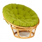 Кресло Tetchair PAPASAN 23/01 W /с подушкой/ диаметр подушки 125 см, 115х101х104 см, Honey мед, флок Олива, 23