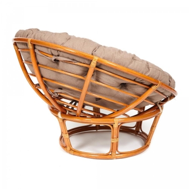 Кресло Tetchair PAPASAN 23/01 W /с подушкой/ 115х101х104 см, Cognac коньяк, экошерсть Коричневый, 1811-5