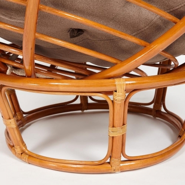 Кресло Tetchair PAPASAN 23/01 W /с подушкой/ 115х101х104 см, Cognac коньяк, экошерсть Коричневый, 1811-5