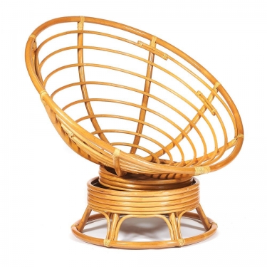 Кресло-качалка Tetchair PAPASAN/ПАПАСАН w 23/01 B /с подушкой/ 115х78х104 см, Honey мед, ткань Оранжевый, С 23