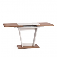 Стол обеденный Tetchair FOX раздвижной ЛДСП, 68.6x110-145x75 см, Дуб Канзас/Пепел
