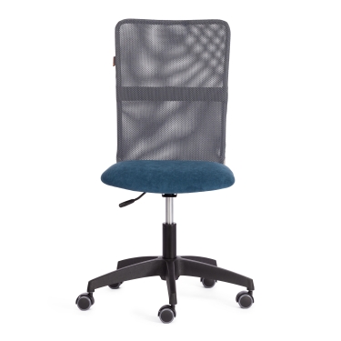 Кресло Tetchair START флок/ткань, синий/серый, 32/W-12