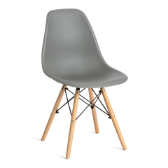 Стул Tetchair CINDY EAMES mod. 001 / 1 шт. в упаковке дерево бук/металл/сиденье пластик, 51x46x82.5см, серый/grey