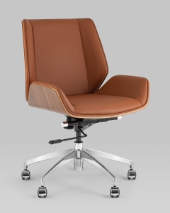 Кресло офисное Stool Group TopChairs Crown SN экокожа коричневый