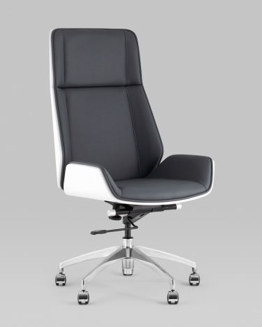 Кресло руководителя Stool Group TopChairs Crown SN серо-голубой