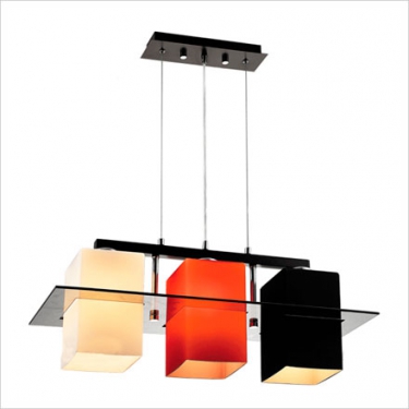 Люстра подвесная INL 9253P-03 WHITE - RED – BLACK