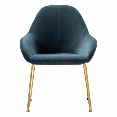 Стул R-home Kent Diag blue/Линк золото