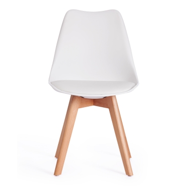 Стул Tetchair TULIP mod. 73 / 1 шт. в упаковке дерево/пластик/ПУ, 48.552.583cм, белый