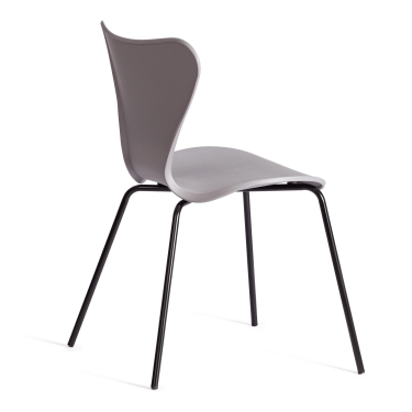 Стул Tetchair Jacobsen mod DC 102-1 пластик/металл, 45 х 54.5 х 80 см, Grey Cерый /Black Черный
