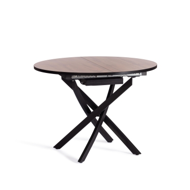 Стол Tetchair MANZANA ЛДСП/HPL/металл, 100 х 100+30 х 75 см, Дуб Вотан/черный