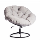 Кресло Tetchair CLOUDE HOME рогожка/металл, 97х98х90-96см, серо-бежевый, 3M 16/2