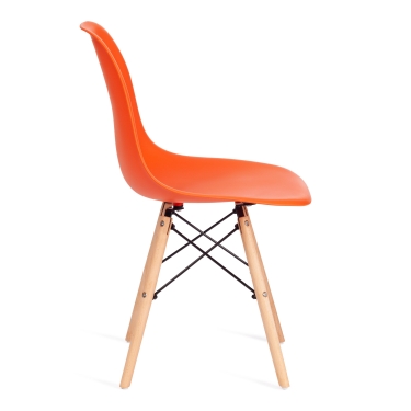 Стул Tetchair CINDY EAMES mod. 001 / 1 шт. в упаковке дерево бук/металл/сиденье пластик, 51x46x82.5см, оранжевый/orange