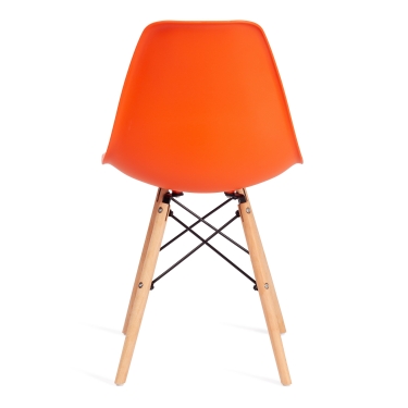 Стул Tetchair CINDY EAMES mod. 001 / 1 шт. в упаковке дерево бук/металл/сиденье пластик, 51x46x82.5см, оранжевый/orange