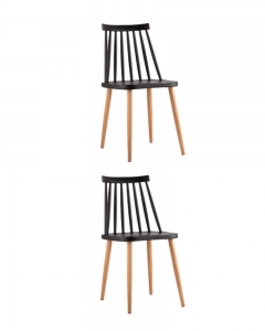 Стул Stool Group Морган пластиковый черный 2 шт