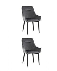 Комплект из двух стульев Stool Group Диана велюр серый 2 шт