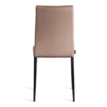 Стул Tetchair CAPRI mod. BC565-DC металл, флок, 43 х 53 х 92 см, Beige бежевый HLR8 / черный