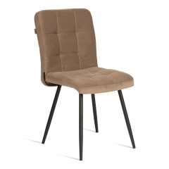 Стул обеденый Tetchair Medeo велюр, 47х56х89, бежевый/черный, Porsche 5