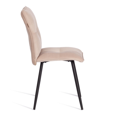 Стул обеденный Tetchair Sweet велюр, 46х55х88, молочный/черный, Porsche 2