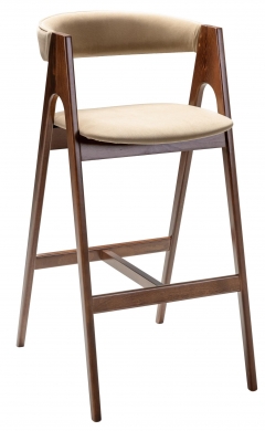 Кресло барное R-home Kaede Б Beige/Темный орех