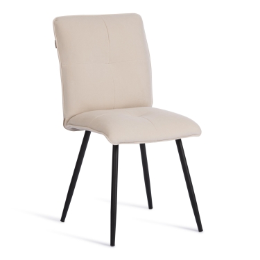 Стул обеденный Tetchair Sweet флок , 46х55х88, молочный/черный, 4