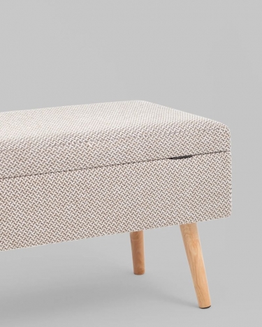 Банкетка Stool Group Сторми с ящиком серый