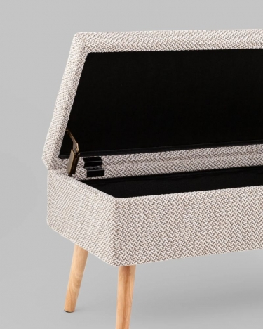 Банкетка Stool Group Сторми с ящиком серый