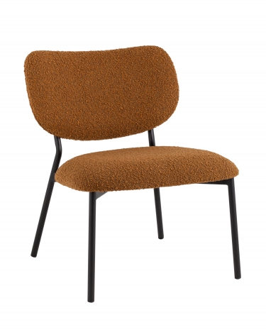 Кресло лаунж Stool Group Jamie букле горчичный
