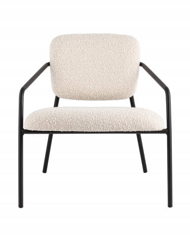 Кресло лаунж Stool Group Rooney букле белый