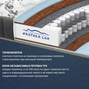Матрас Фабрика сна Меркурий Black and White 80x190