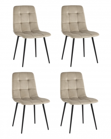 Стул Stool Group Одди велюр бежевый 4 шт. комплект