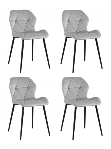 Стул Stool Group Эдвин велюр серый 4 шт