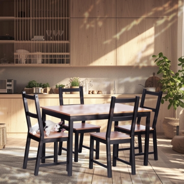 Стул Tetchair Соната / Sonata chair массив сосны, 41х50х95 см, антик/черный
