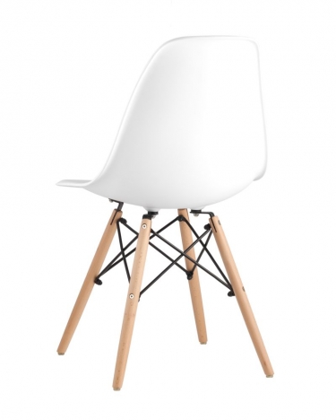 Стул Stool Group Eames Style DSW белый разборный каркас